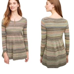 Moth Anthropologie women's striped knit tunic top